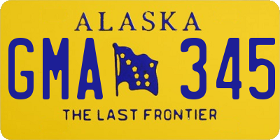 AK license plate GMA345