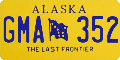 AK license plate GMA352