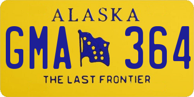 AK license plate GMA364