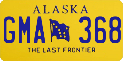 AK license plate GMA368