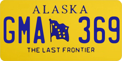 AK license plate GMA369