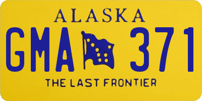 AK license plate GMA371