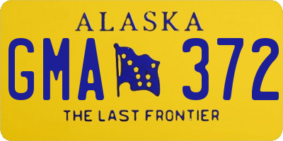 AK license plate GMA372