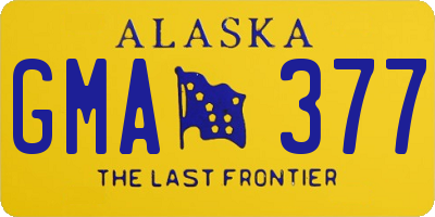 AK license plate GMA377