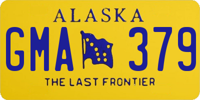 AK license plate GMA379