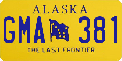 AK license plate GMA381