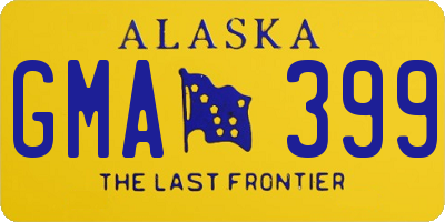 AK license plate GMA399