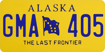 AK license plate GMA405