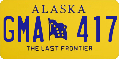 AK license plate GMA417