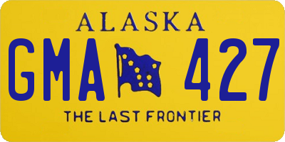 AK license plate GMA427