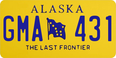 AK license plate GMA431