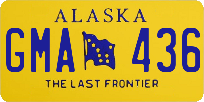 AK license plate GMA436