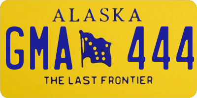 AK license plate GMA444