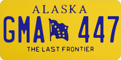 AK license plate GMA447