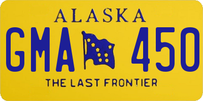 AK license plate GMA450