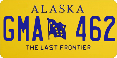 AK license plate GMA462