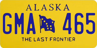 AK license plate GMA465