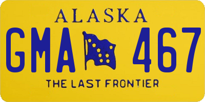 AK license plate GMA467