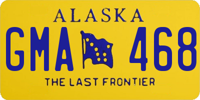 AK license plate GMA468
