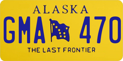 AK license plate GMA470