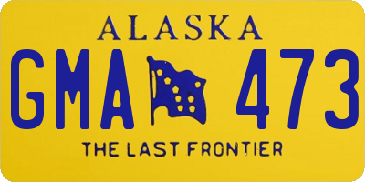 AK license plate GMA473