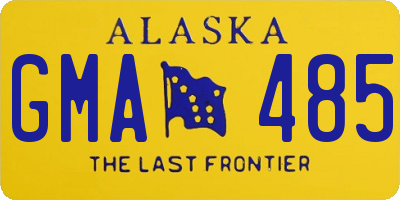 AK license plate GMA485