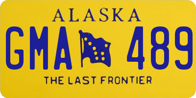 AK license plate GMA489