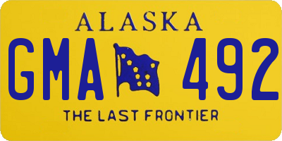 AK license plate GMA492