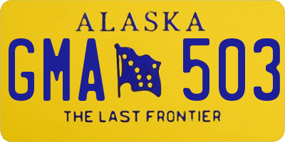 AK license plate GMA503