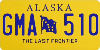 AK license plate GMA510