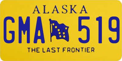 AK license plate GMA519