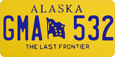 AK license plate GMA532