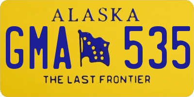 AK license plate GMA535