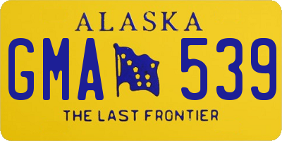AK license plate GMA539