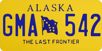 AK license plate GMA542