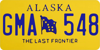 AK license plate GMA548