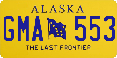 AK license plate GMA553