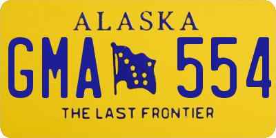AK license plate GMA554