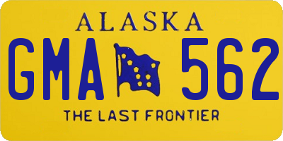 AK license plate GMA562