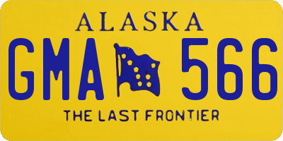 AK license plate GMA566
