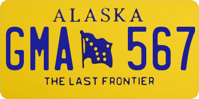 AK license plate GMA567