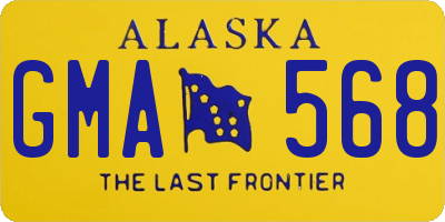 AK license plate GMA568