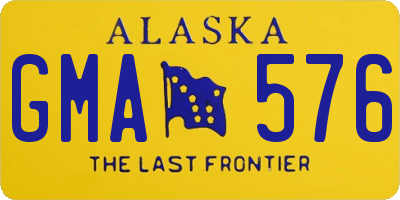 AK license plate GMA576