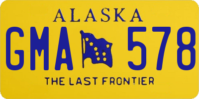 AK license plate GMA578