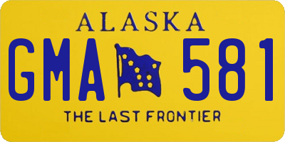 AK license plate GMA581