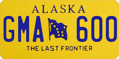 AK license plate GMA600
