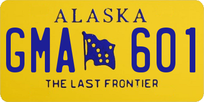 AK license plate GMA601