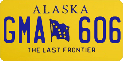 AK license plate GMA606