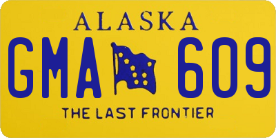 AK license plate GMA609