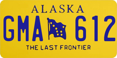 AK license plate GMA612